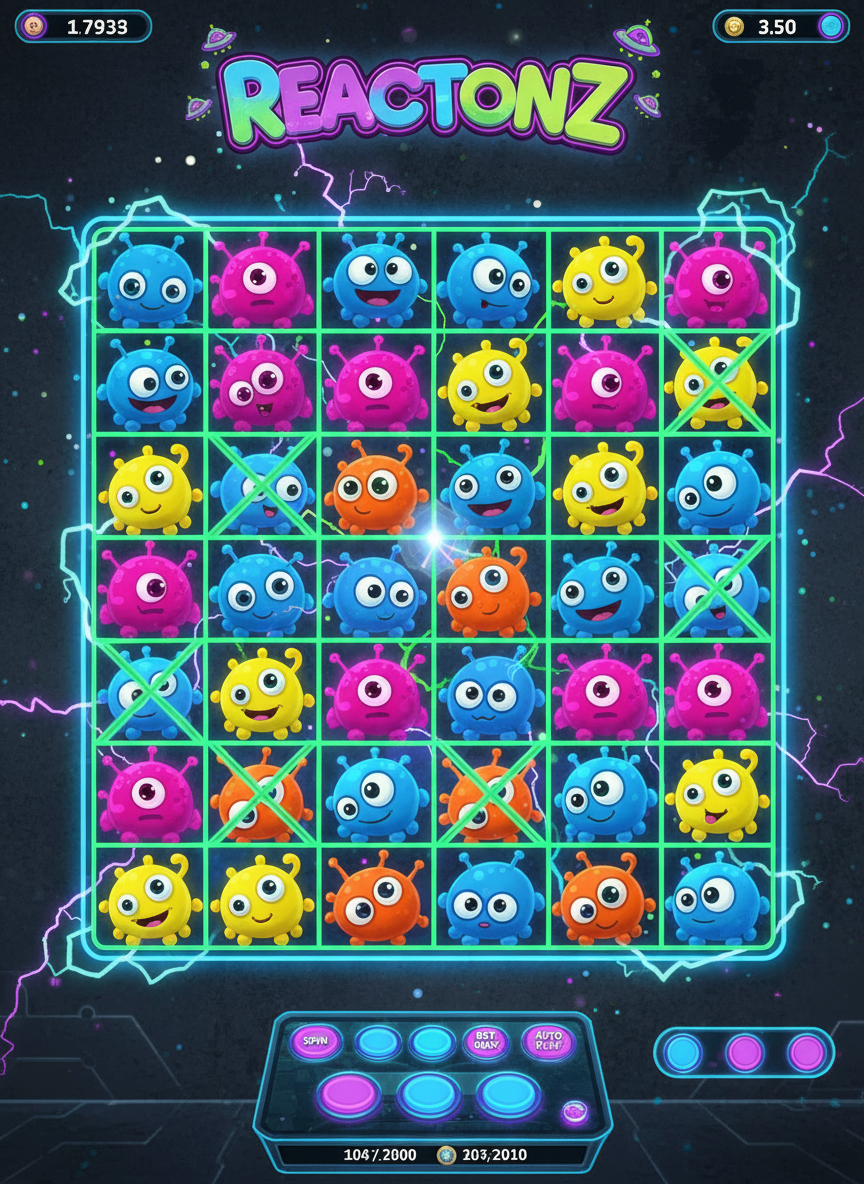 Slot Reactoonz - Creature aliene colorate